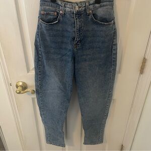 H&M high waisted slim ankle denim jeans size 6